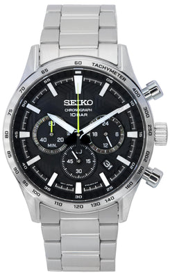 Seiko Urban Sports Chronograph Black Dial Quartz Ssb413 Ssb413p1 Ssb413p 100m Men's Watch