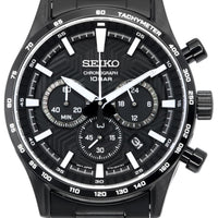 Seiko Urban Sports Chronograph Black Dial Quartz Ssb415 Ssb415p1 Ssb415p 100m Men's Watch