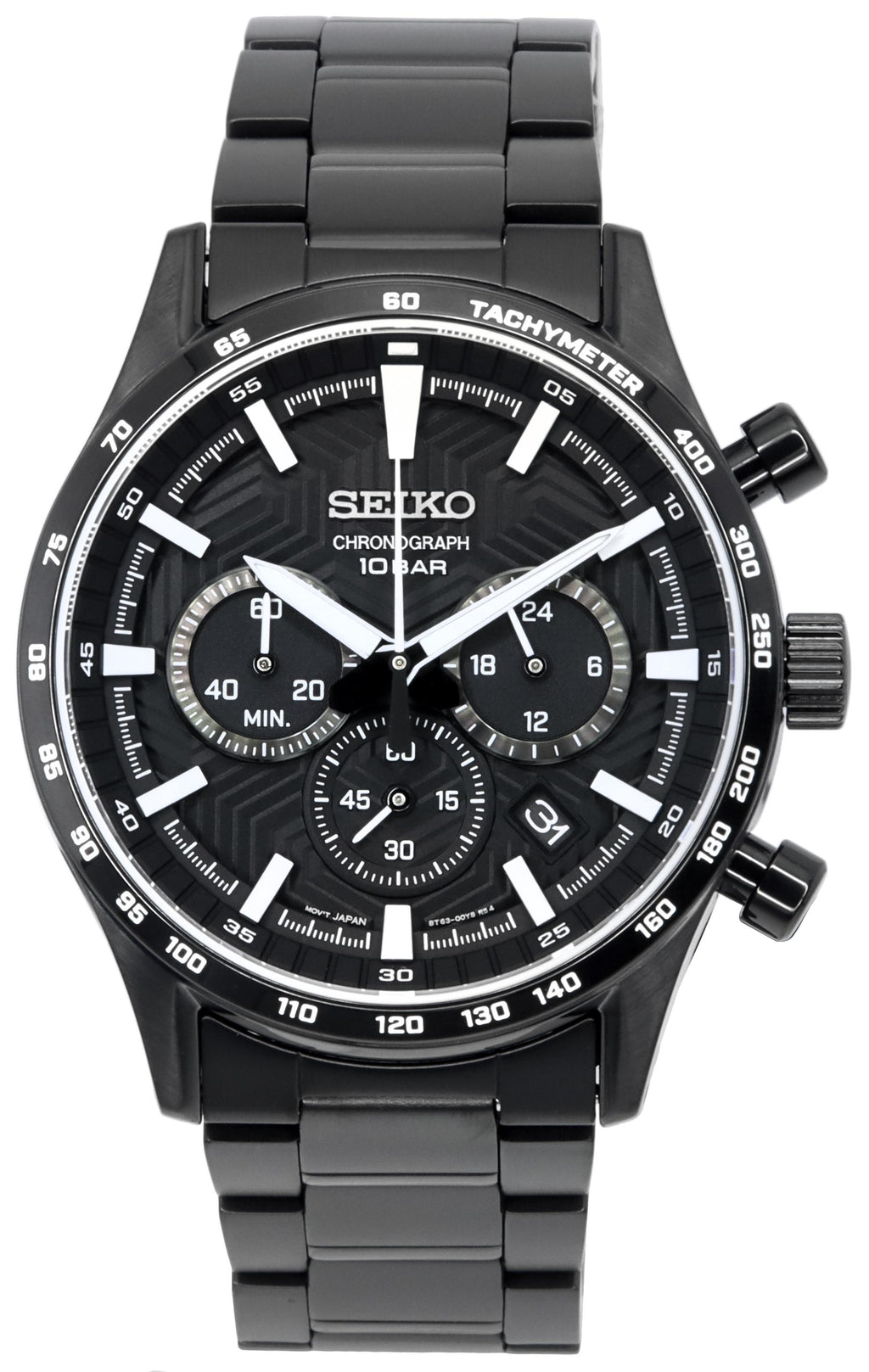 Seiko Urban Sports Chronograph Black Dial Quartz Ssb415 Ssb415p1 Ssb415p 100m Men's Watch