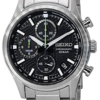 Seiko Conceptual Chronograph Black Dial Quartz Ssb419p1 100m Men's Watch