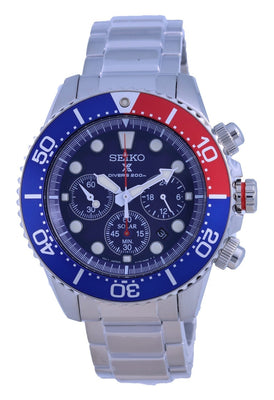 Seiko Prospex Chronograph Solar Diver's Ssc783 Ssc783p1 Ssc783p 200m Men's Watch