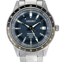 Seiko Presage Style60's Gmt Stainless Steel Blue Dial Automatic Ssk009j1 Men's Watch
