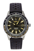 Seiko Presage Style60's Gmt Calf Leather Strap Black Dial Automatic Ssk013j1 Men's Watch