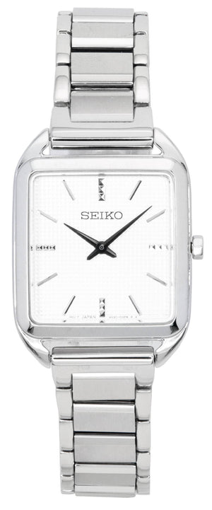 Seiko Stainless Steel White Dial Quartz Swr073 Swr073p1 Swr073p Women's Watch