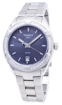 Tissot T-classic Pr 100 Lady Sport T101.910.61.121.00 T1019106112100 Diamond Accents Quartz Women's Watch