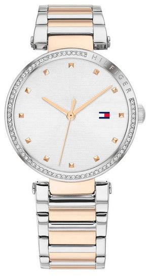 Tommy Hilfiger Lynn Crystal Accents Two Tone Stainless Steel Quartz 1782236 Women's Watch