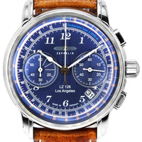 Zeppelin Lz126 Los Angeles Chronograph Blue Dial Quartz Z76143 Men's Watch