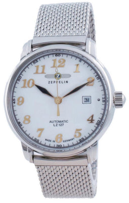 Zeppelin Lz127 Graf White Dial Automatic 7656m-1 7656m1 Men's Watch