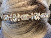 Baroque Single Row Clear Rhinestone Crystals Headband