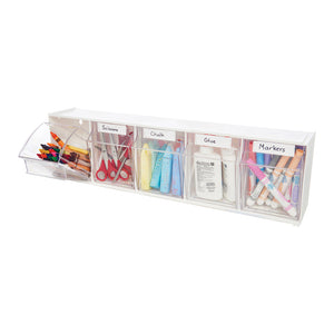 Interlocking Multi-Bin Storage Organizer (5 Bins)