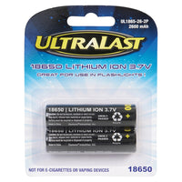 2600 mAh 18650 Retail Blister-Carded Batteries (2 Pack)