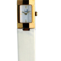 DUNHILL Mod. BABY FACET White Leather Strap Watch