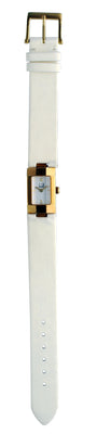 DUNHILL Mod. BABY FACET White Leather Strap Watch