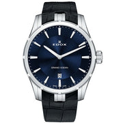 Edox 560023 CBUIN Men's Grand Ocean Silver-Tone Quartz Watch