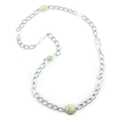Necklace Curb Chain Beads 95cm