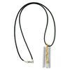 Necklace Grid & Snake Silver-gold 70cm