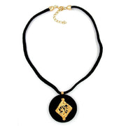 Necklace Black Velvet Unique Pendant