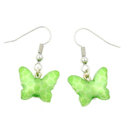 Hook Earrings Butterfly Green