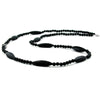 Necklace Black Beads 80cm