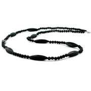 Necklace Black Beads 80cm