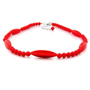 Necklace Red Beads 42cm
