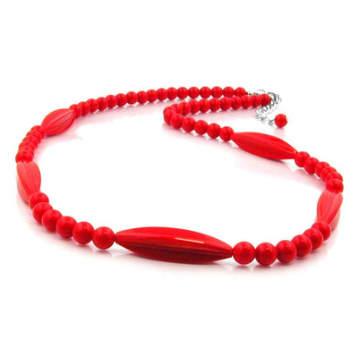 Necklace Red Beads 50cm