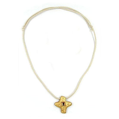 Necklace Metal Cross With Rhinestone