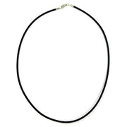 Necklace, 3mm, Rubber Band, Silver Clasp, 40cm