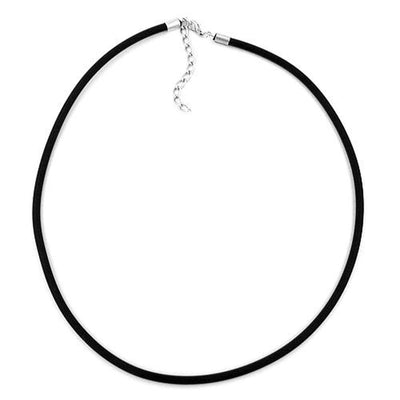 Necklace, 4mm, Rubber Band, Silver-coloured Clasp, 40cm