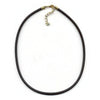 Necklace, 4mm, Rubber Band, Gold-plated Clasp, 40cm