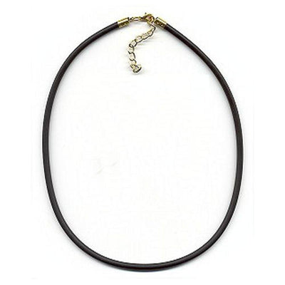 Necklace, 4mm, Rubber Band, Gold-plated Clasp, 40cm