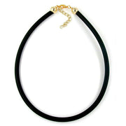 Necklace, 6mm Rubber Band, Gold-plated Clasp, 40cm