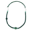 Necklace Green- Turquoise- Silky Chrome Rings
