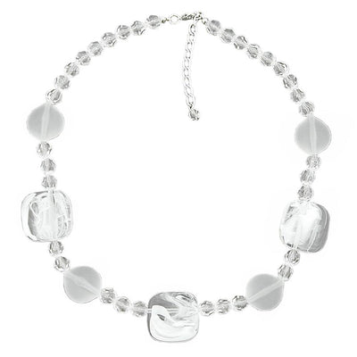 Necklace White-transparent 45cm