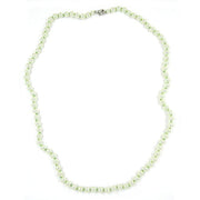 Necklace Glass Beads Light Green 60cm