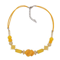 Necklace Yellow Beads Twisted