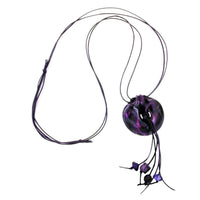 Necklace Rings Glossy Lavender 100cm