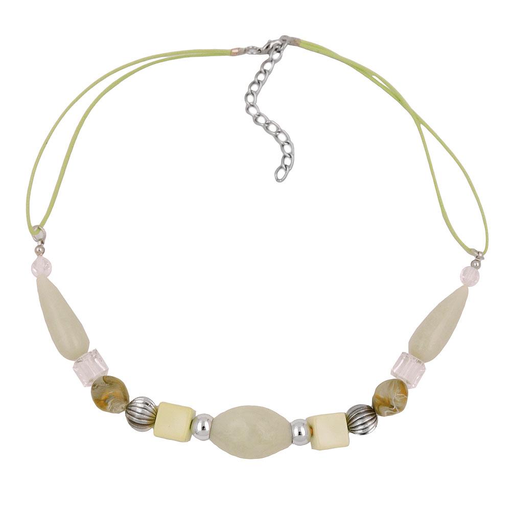 Necklace Beads Light-green Yellow