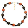 Necklace Designer Beads Red-black-gold-coloured