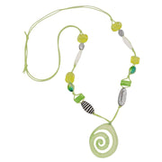 Necklace Green-yellow-colored Beads