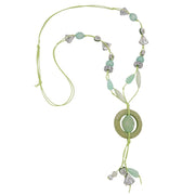 Necklace Light-green And Oliv Beads