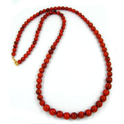 Necklace Beads Red 80cm