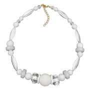 Necklace Honeycomb Bead White Beads White & Transparent
