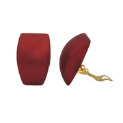 Earring Clip-on Trapezium Light Red