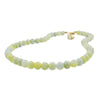 Necklace, Beads 10mm, Yellow-green, 40cm