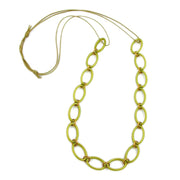 Necklace Oval Rings Green