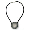 Necklace Metal Pendant Black Cord 60cm