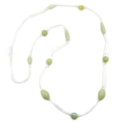 Necklace Beads Light-green-yellow