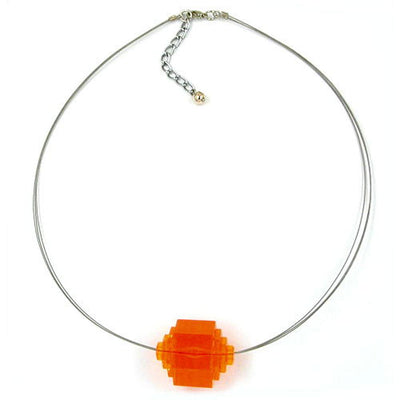 Necklace Eye-catching Bead Orange
