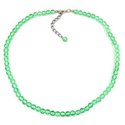 Necklace Beads 6mm Green-transparent